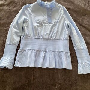 H&M Light Blue Pleated Women's Blouse